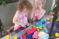 Making a Play-Doh Lunch