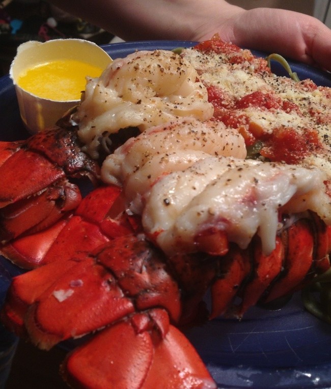 Lobster Tails and Pasta