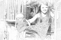 Medea and Franny at the Park – Sketch