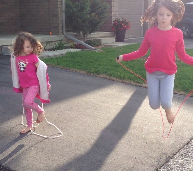 Medea and Tanit Skipping