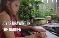 Joy is Drawing in the Garden