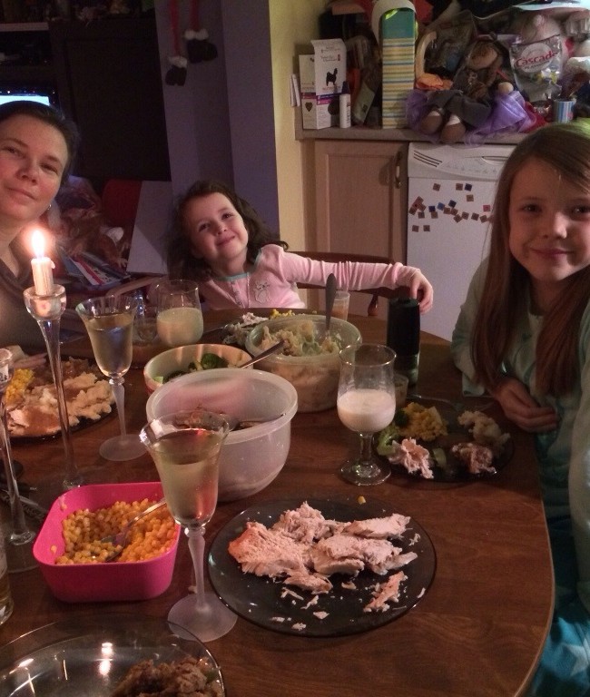 Smiles at Christmas Dinner