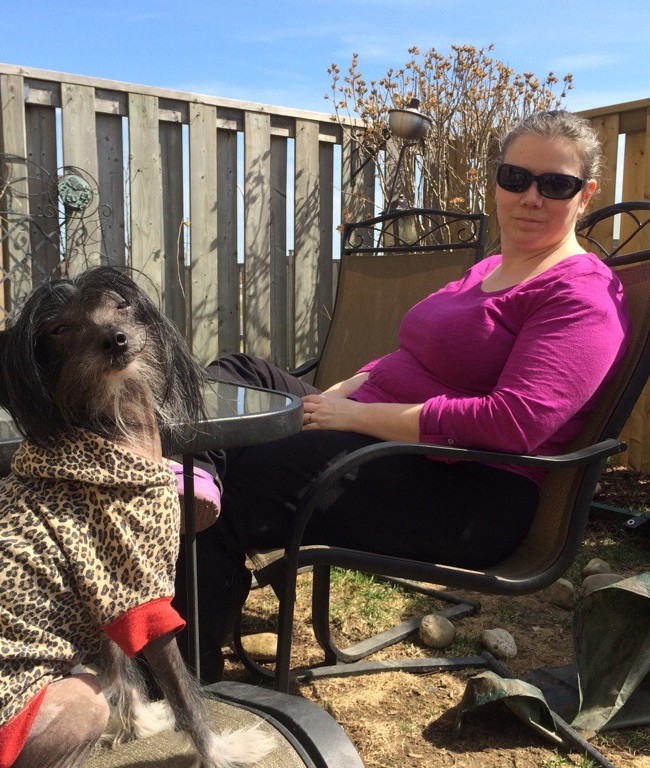 Momma and Rooby Enjoying the Easter Sun